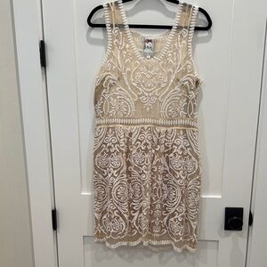 Yoana Baraschi White and Beige dress